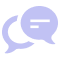 an icon illustration of chat bubbles